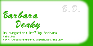 barbara deaky business card